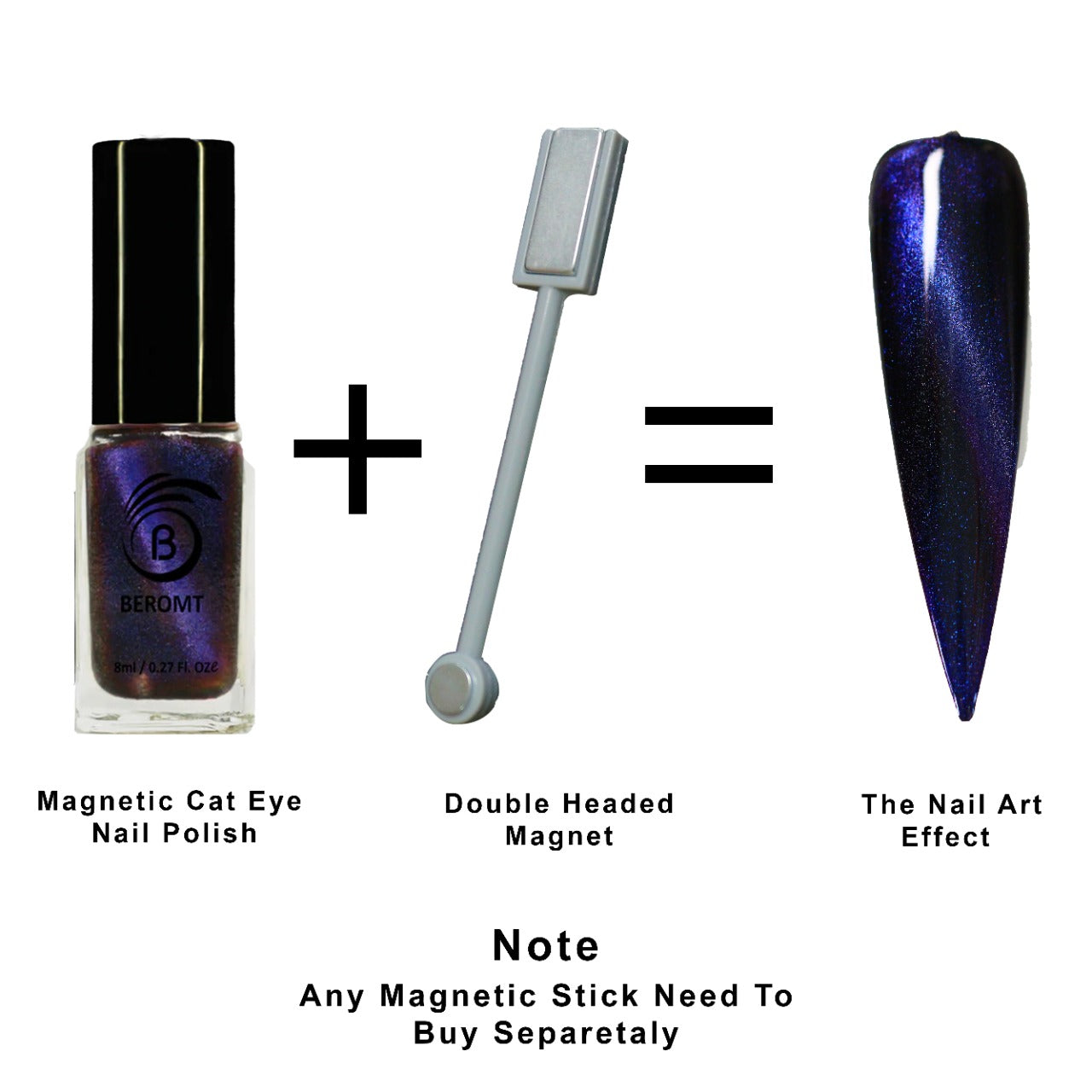 Buy Magnetic Nail Polish Seventh Seal A Green to Blue Multichrome Magnetic.  Online in India - Etsy